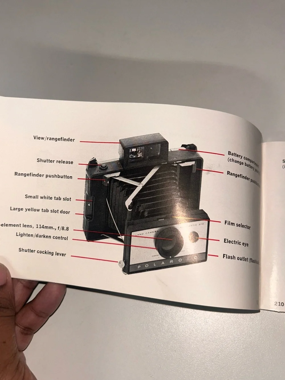 Polaroid Camera in Silver - Land Automatic 210